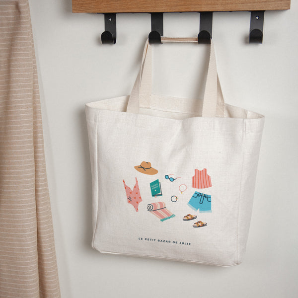 Tote bag Objets Anse en toile Le bazar de photo