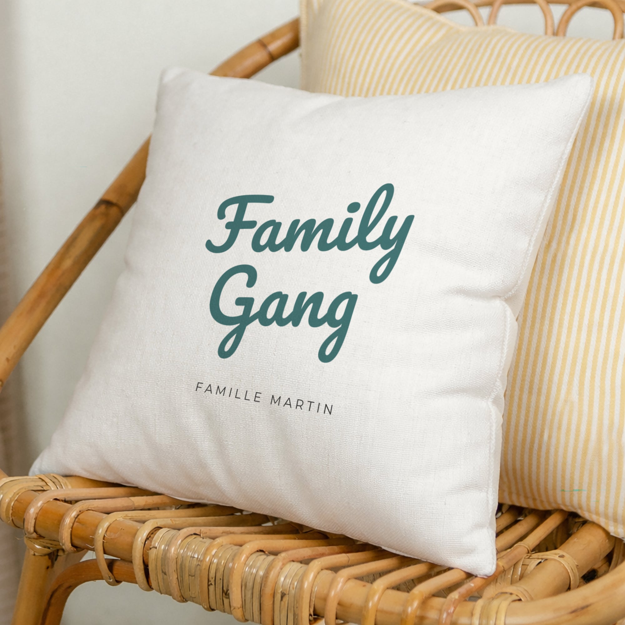 Coussin Objets Beige naturel Family Gang photo N° 1