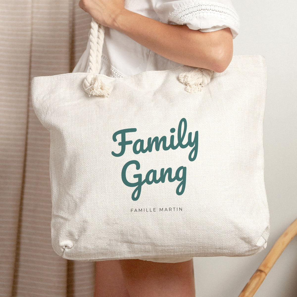 Sac cabas Objets Anse en corde Family Gang photo N° 2