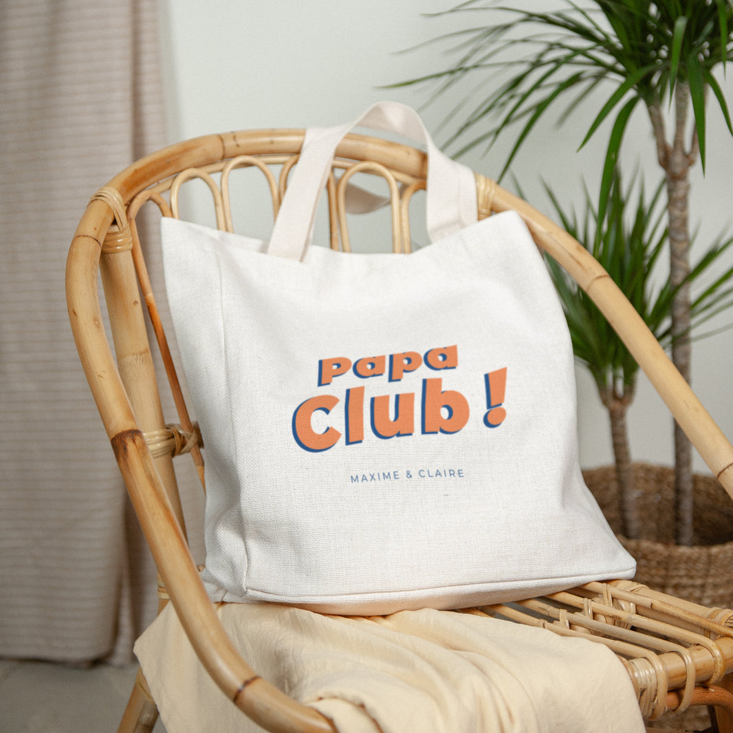 Tote bag Objets Anse en toile PAPA CLUB photo N° 2