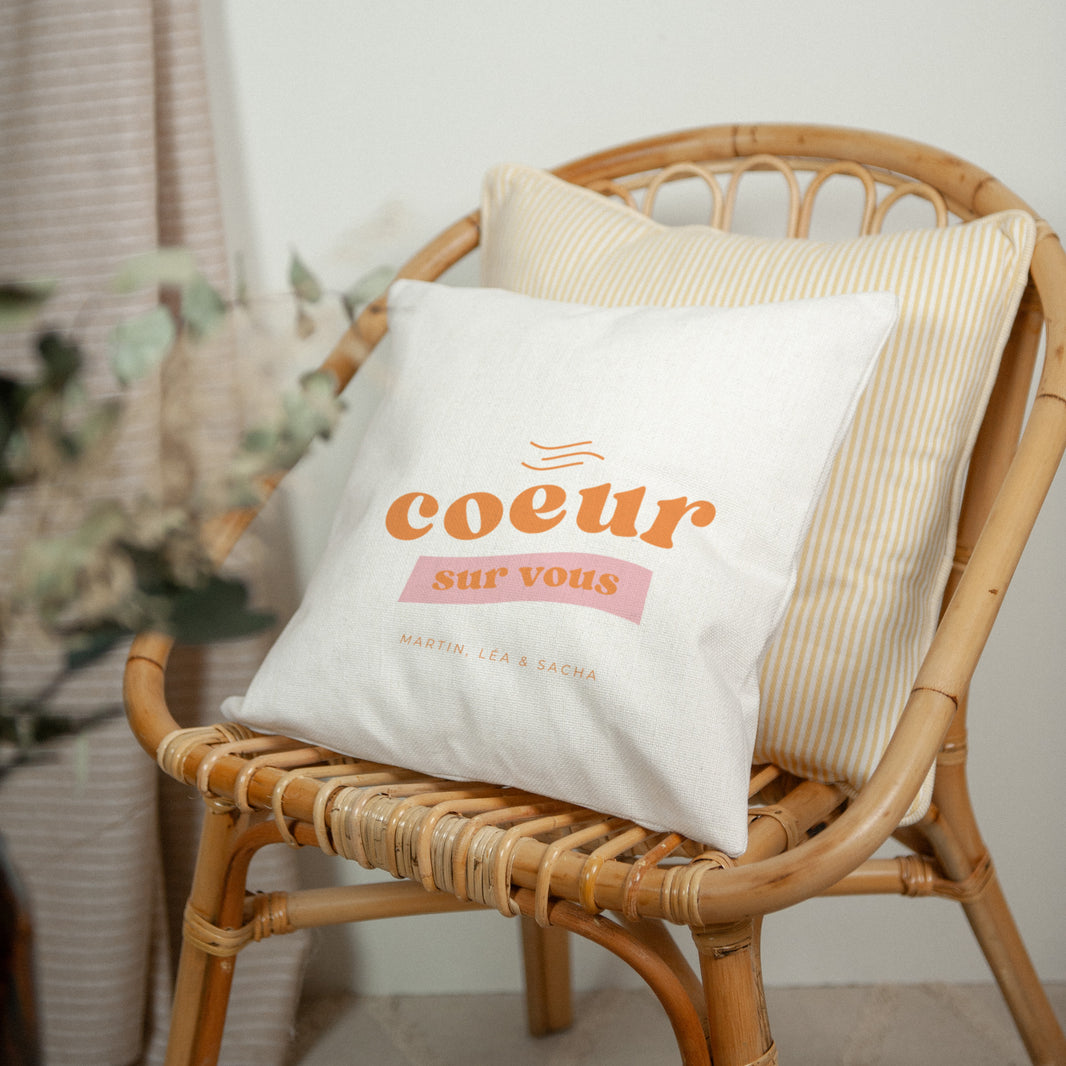 Coussin Objets Beige naturel Cœur sur vous photo N° 2