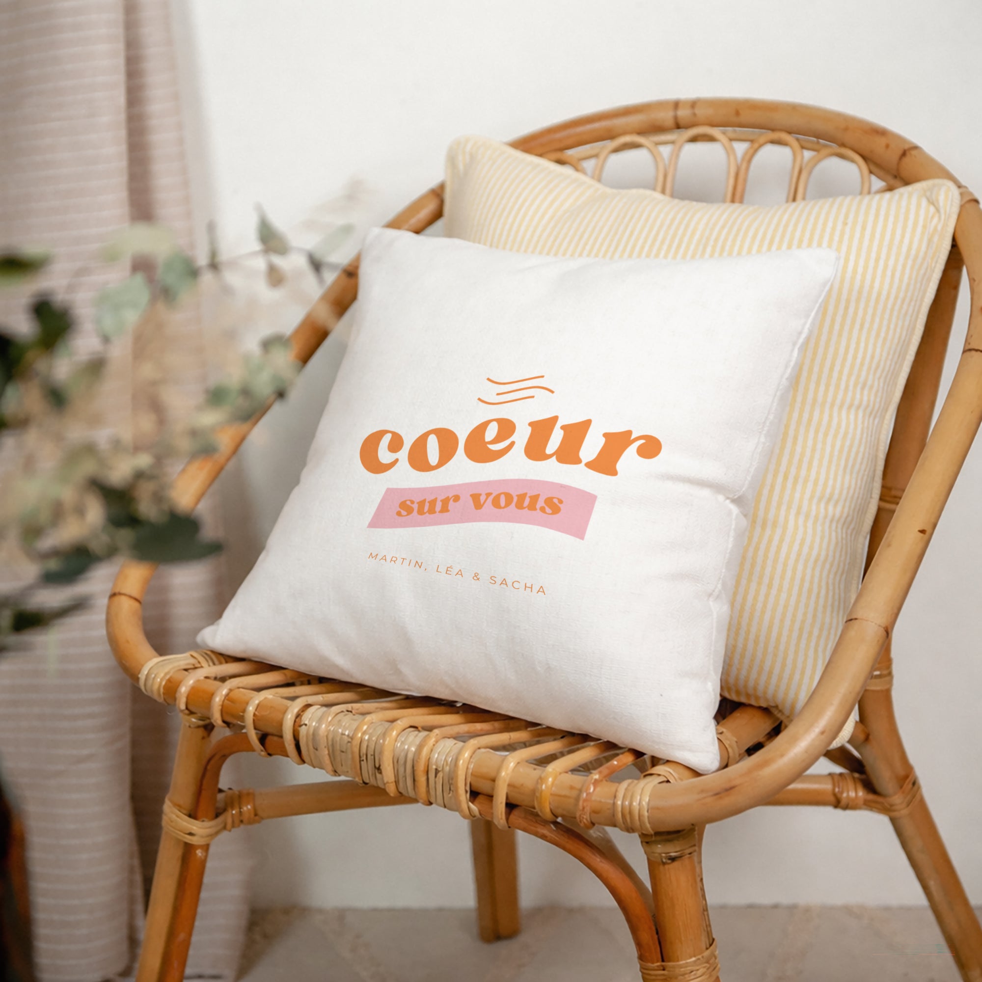 Coussin Objets Beige naturel Cœur sur vous photo N° 2