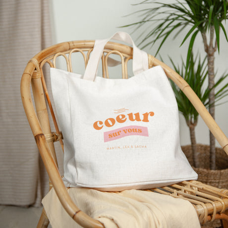 Tote bag Objets Anse en toile Cœur sur vous