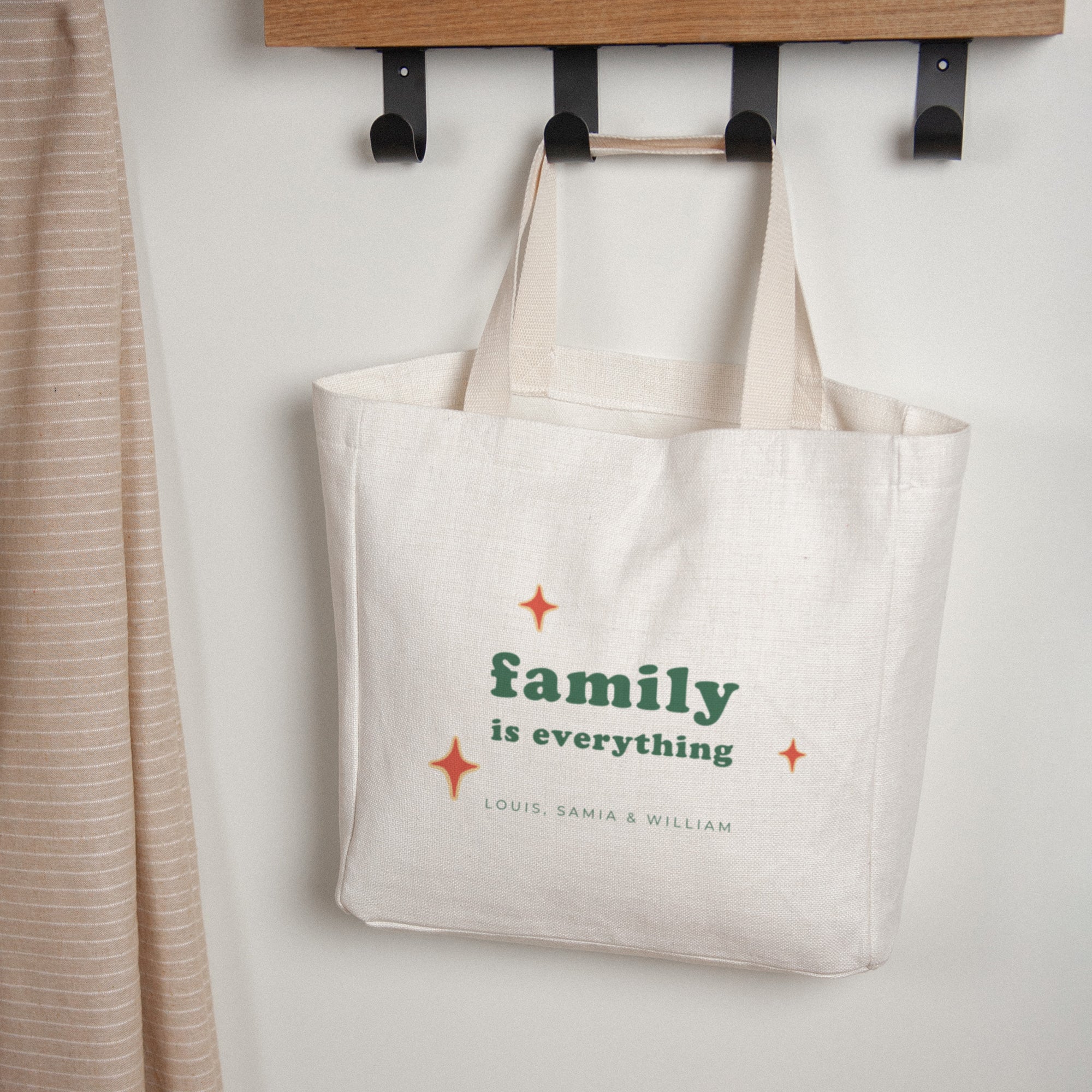 Tote bag Objets Anse en toile Family is everything photo N° 1