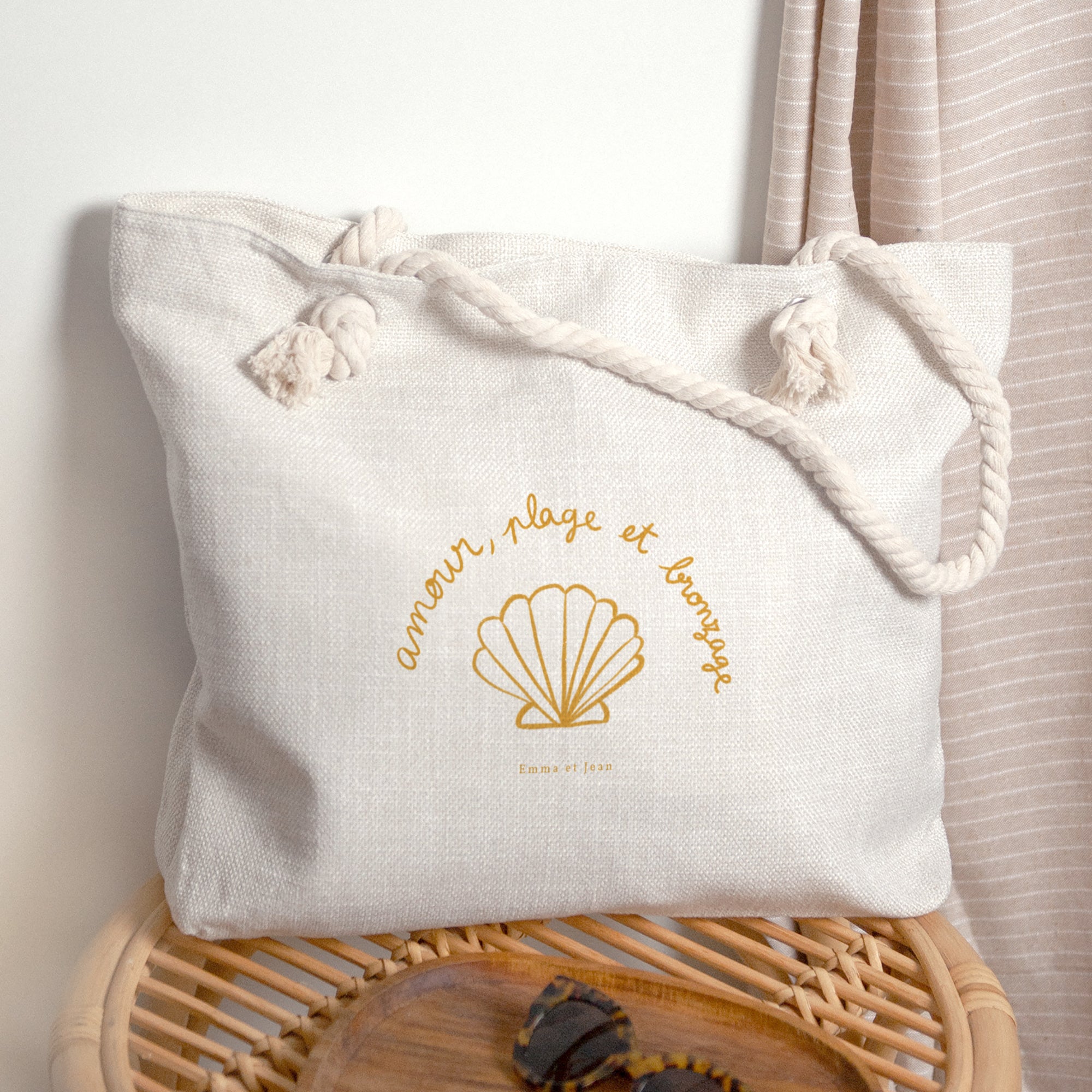 Sac cabas Objets Anse en corde Amour, plage & bronzage photo N° 1