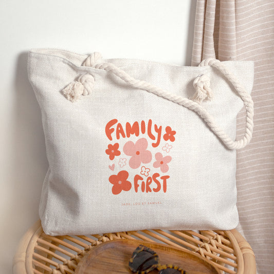 Sac cabas Objets Anse en corde Family First Pop photo