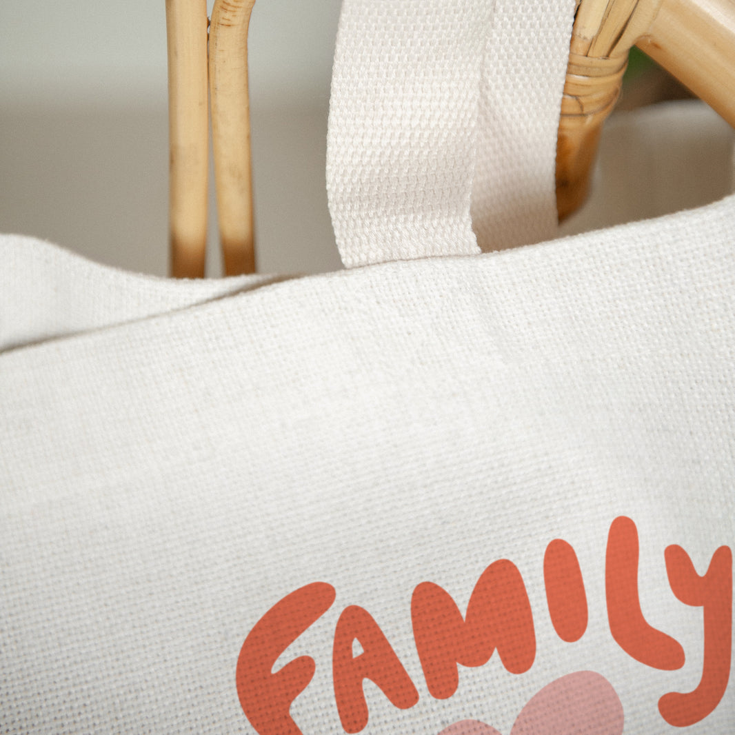 Tote bag Objets Anse en toile Family First Pop photo N° 3