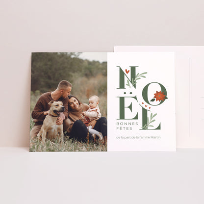 Carte de Noel Fin d'année Paysage Lettres de Noël photo N° 1