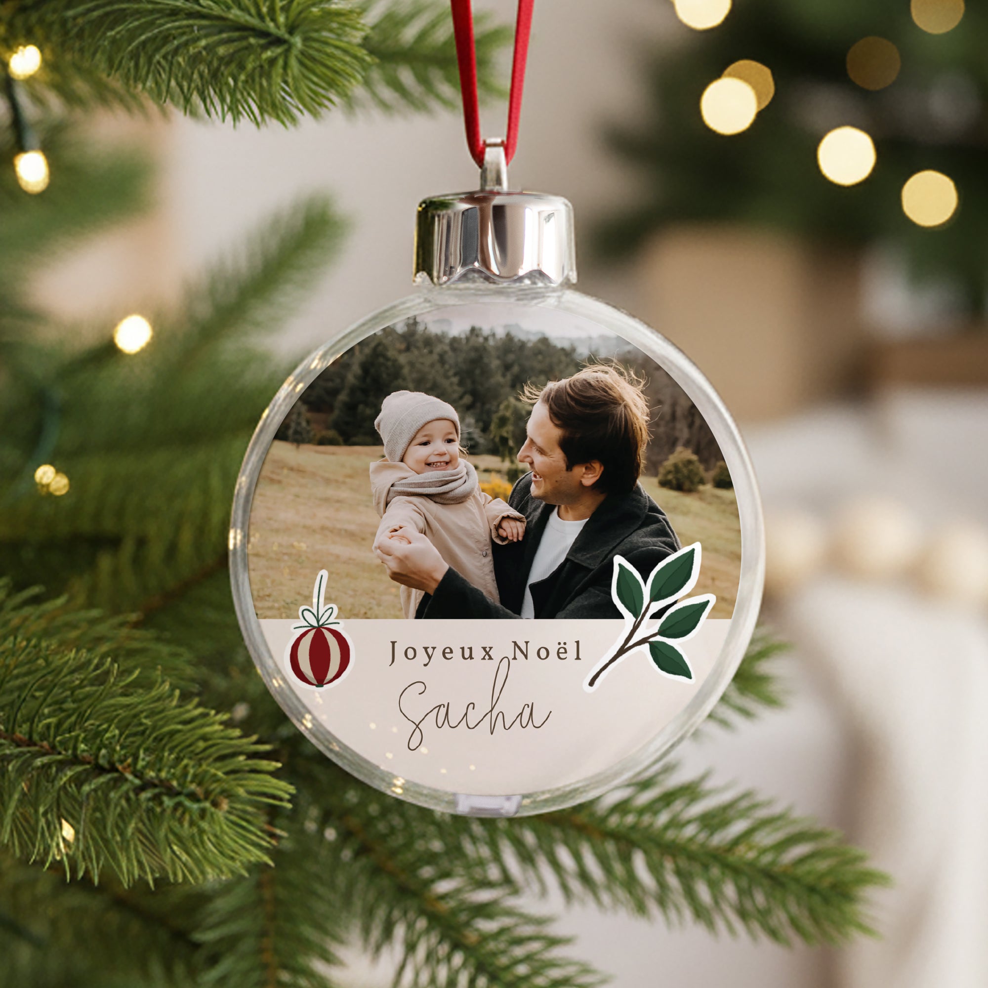 Boule de Noël Fin d'année Ronde Stickers noël photo N° 1