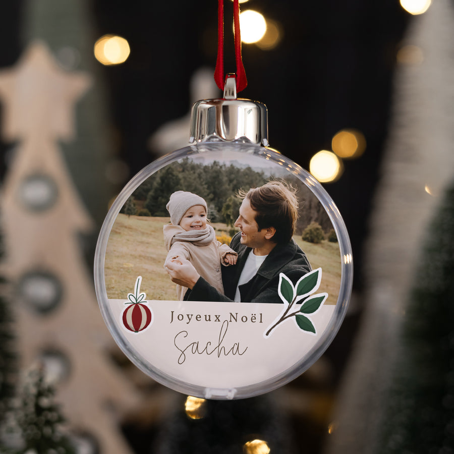 Boule de Noël Fin d'année Ronde Stickers noël photo