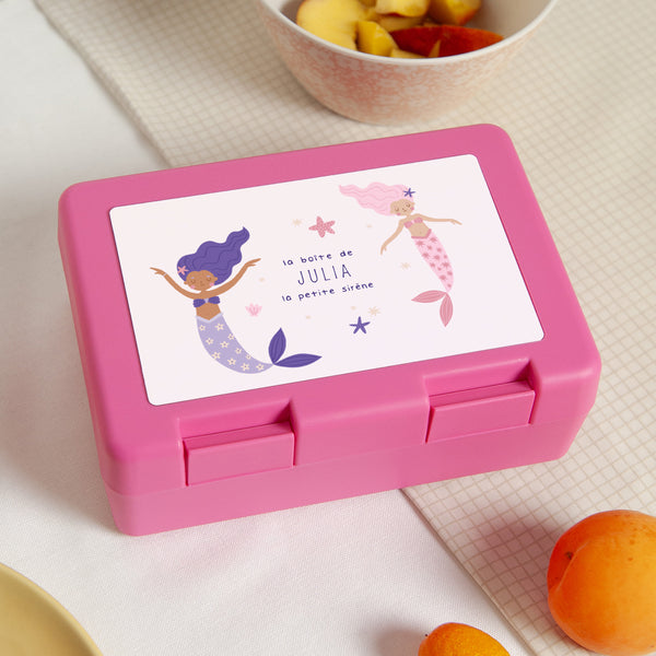 Boite goûter Rose La jolie petite sirène photo