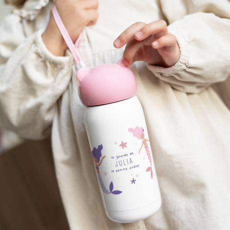 Gourde enfant Rose, 32 cl La jolie petite sirène