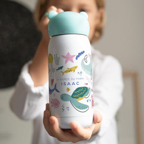 Gourde enfant Objets Bleue, 32 cl Balade en mer