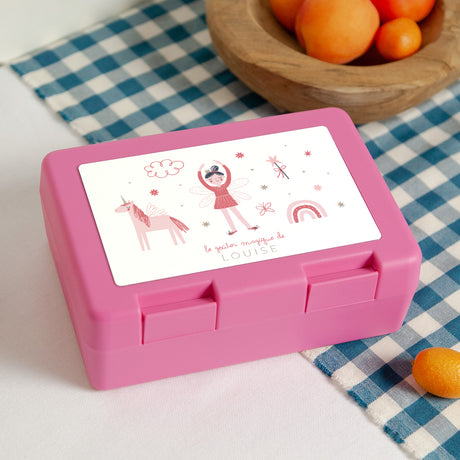 Boite goûter Objets Rose La fée Gourmande