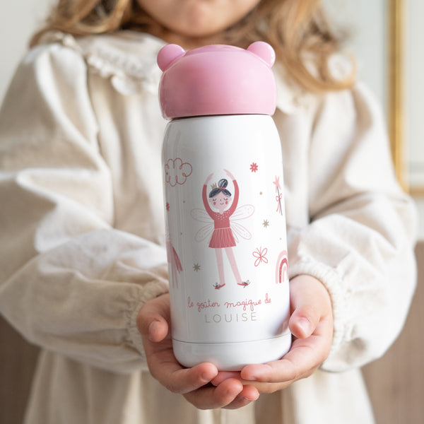 Gourde enfant Objets Rose, 32 cl La fée Gourmande photo