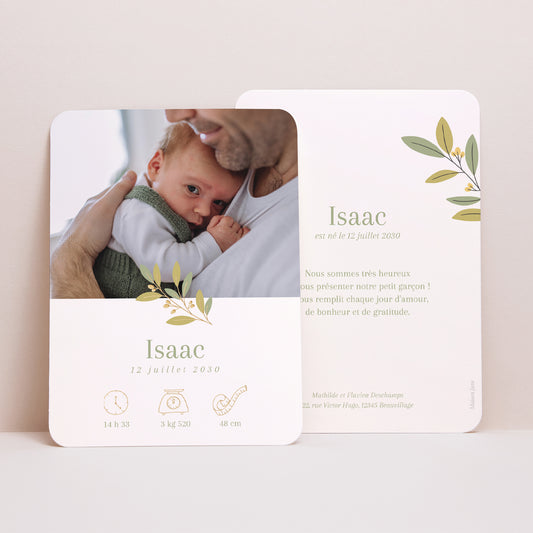 Faire-part Naissance Portrait, bords arrondis Bout de chou II photo