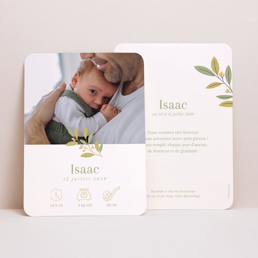 Faire-part Naissance Portrait, bords arrondis Bout de chou II photo