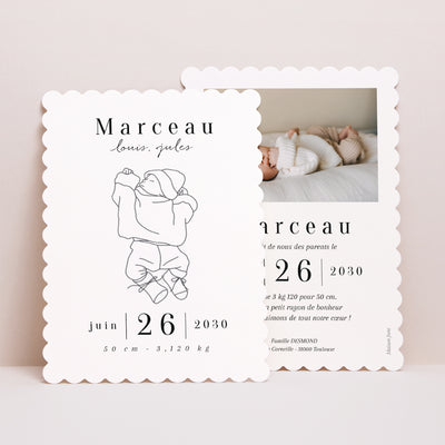 Faire-part naissance hiver