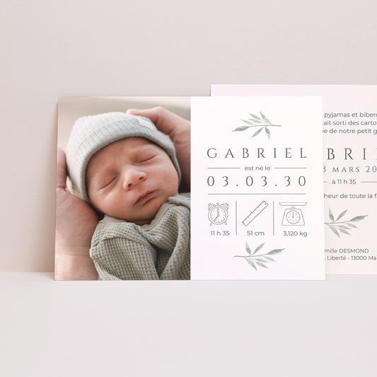 Faire-part Naissance Paysage Petite Pousse photo