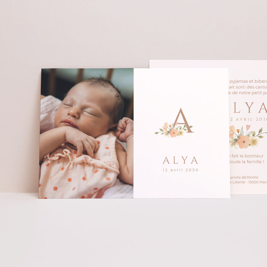 Faire-part Naissance Paysage Floralia photo