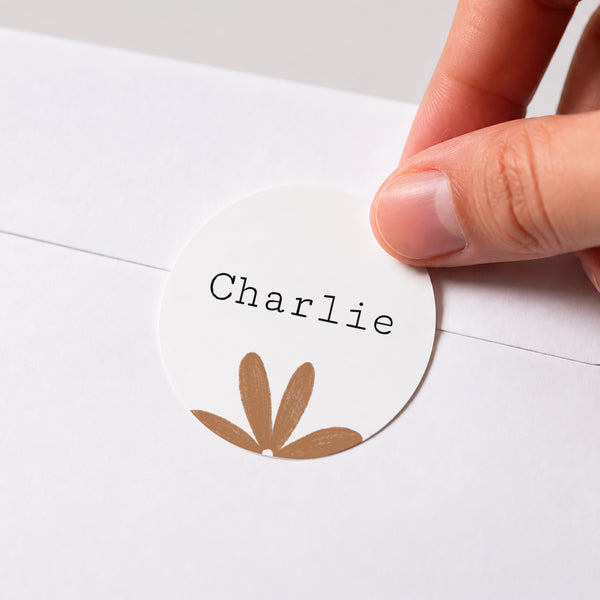 Sticker Naissance Rond Petites fleur des champs photo