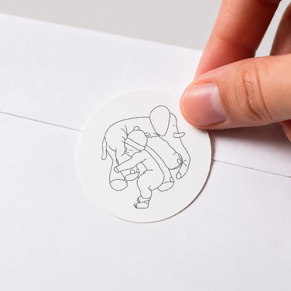Sticker Naissance Rond Tendresse rêvée photo