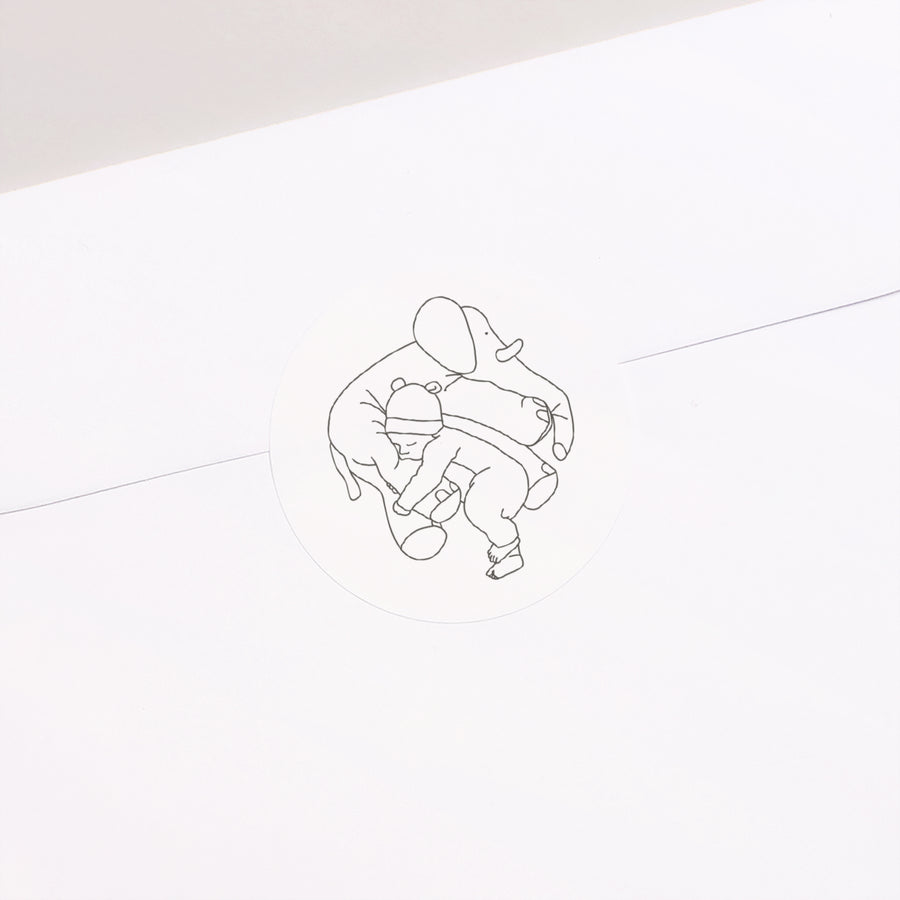 Sticker Naissance Rond Tendresse rêvée photo