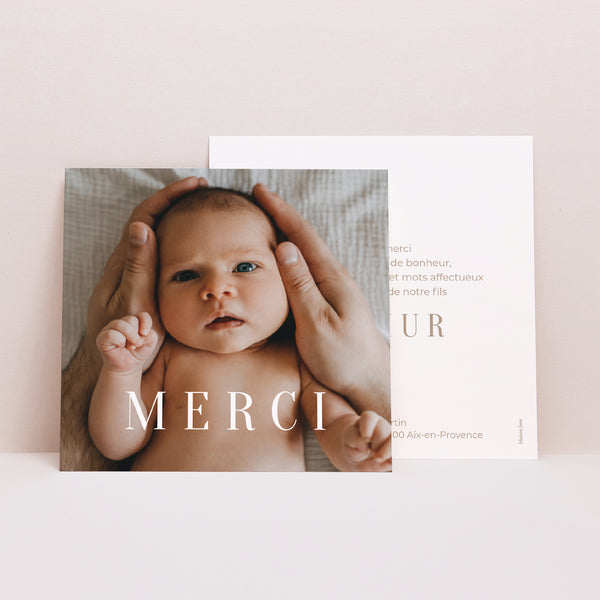 Remerciements Naissance Carré Photographique Basique photo