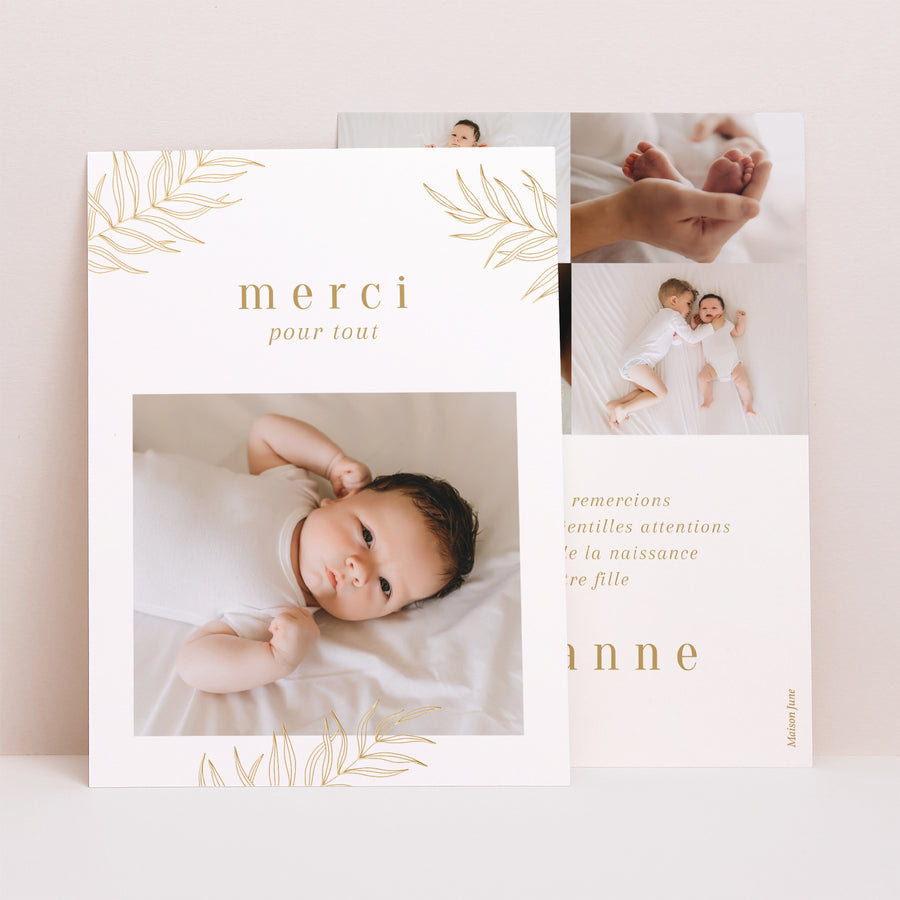 Remerciements Naissance Portrait Palmes d'Or photo