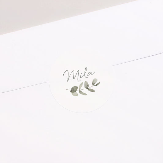 Sticker Naissance Rond Le secret du Bonheur photo