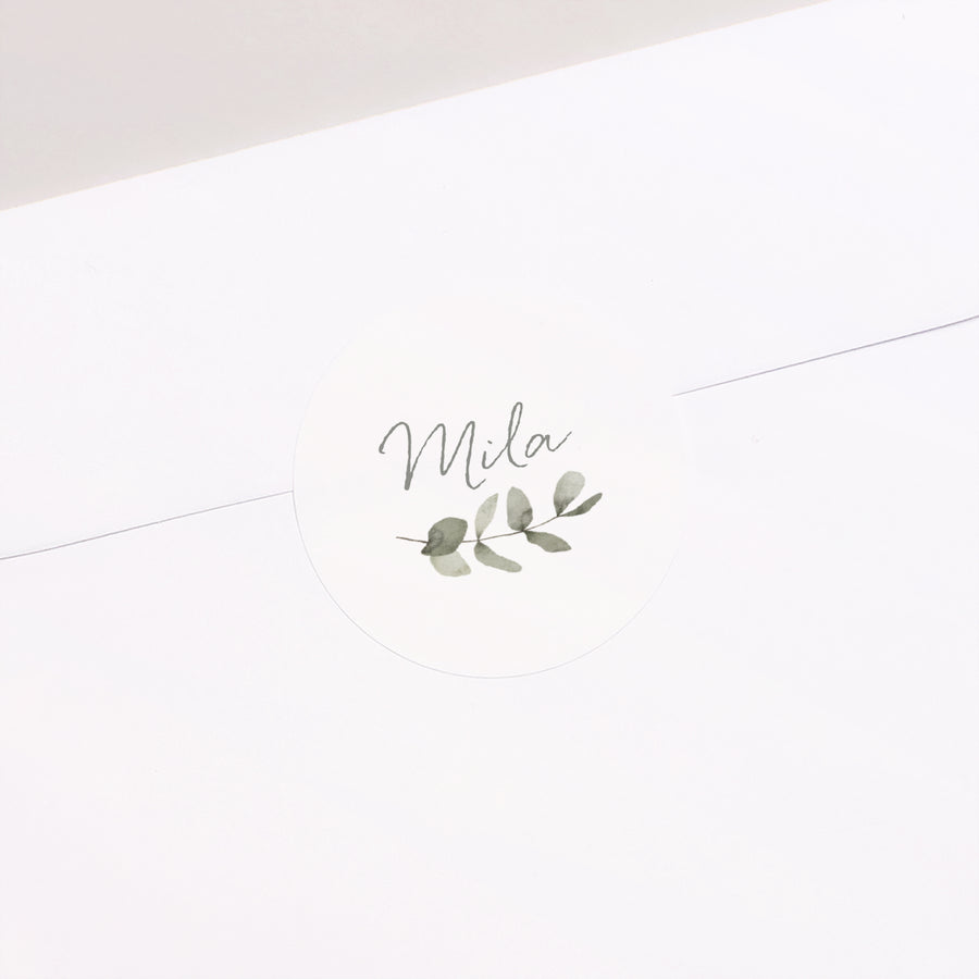 Sticker Naissance Rond Le secret du Bonheur photo