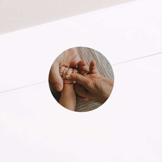 Sticker Naissance Rond Tendrement photo