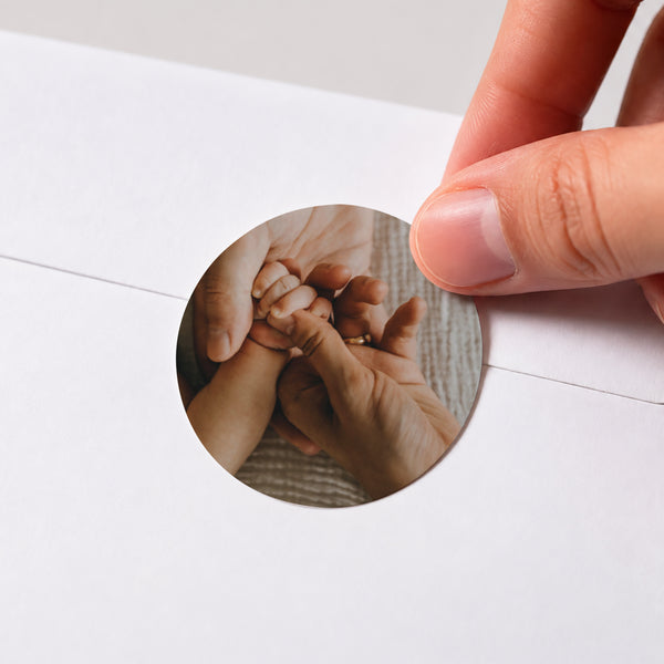 Sticker Naissance Rond Tendrement photo