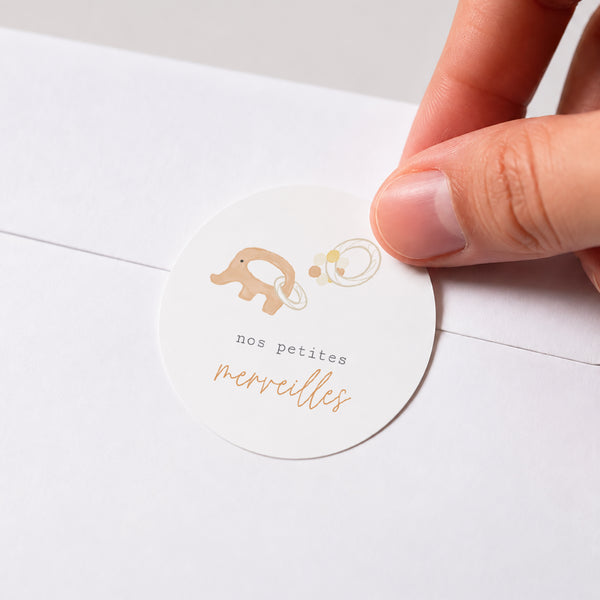 Sticker Naissance Rond Trousseaux jumeaux II photo