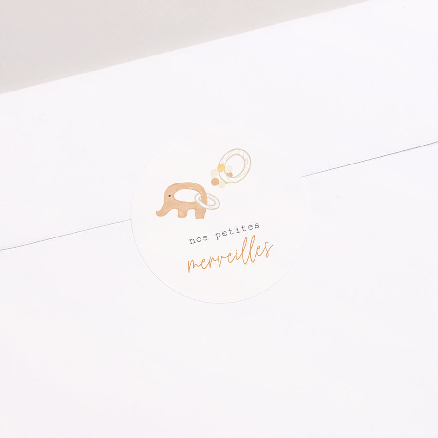 Sticker Naissance Rond Trousseaux jumeaux II photo