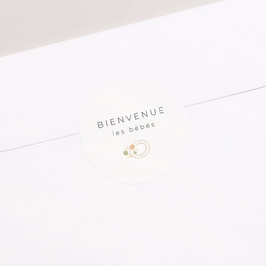 Sticker Naissance Rond Trousseau Garçon photo