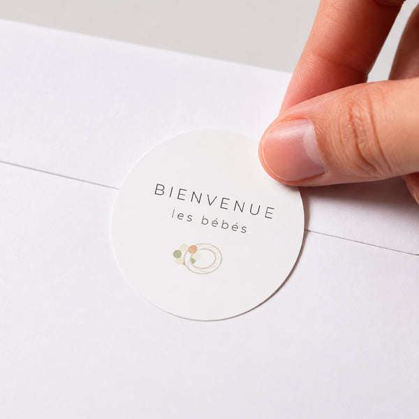Sticker Naissance Rond Trousseau Garçon photo