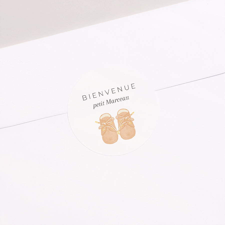 Sticker Naissance Rond Trousseau garçon II photo
