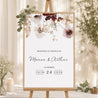 Panneau bienvenue Mariage Portrait 60 x 90 cm Fleurs séchées des prés photo N° 1