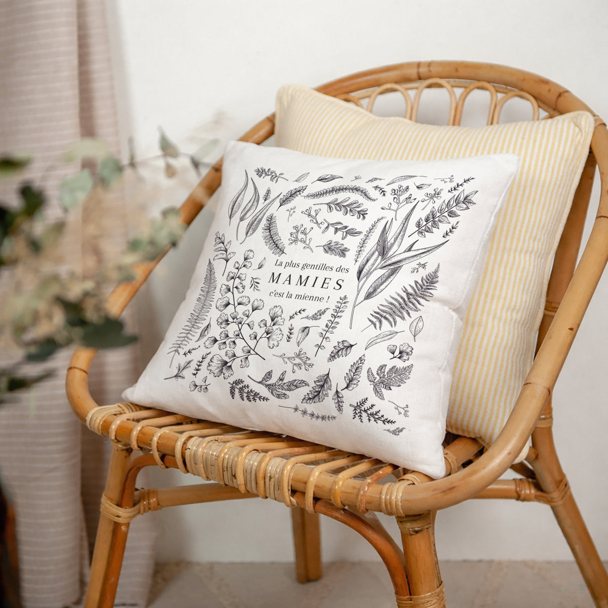 Coussin Beige naturel Herbier chouchou photo N° 2