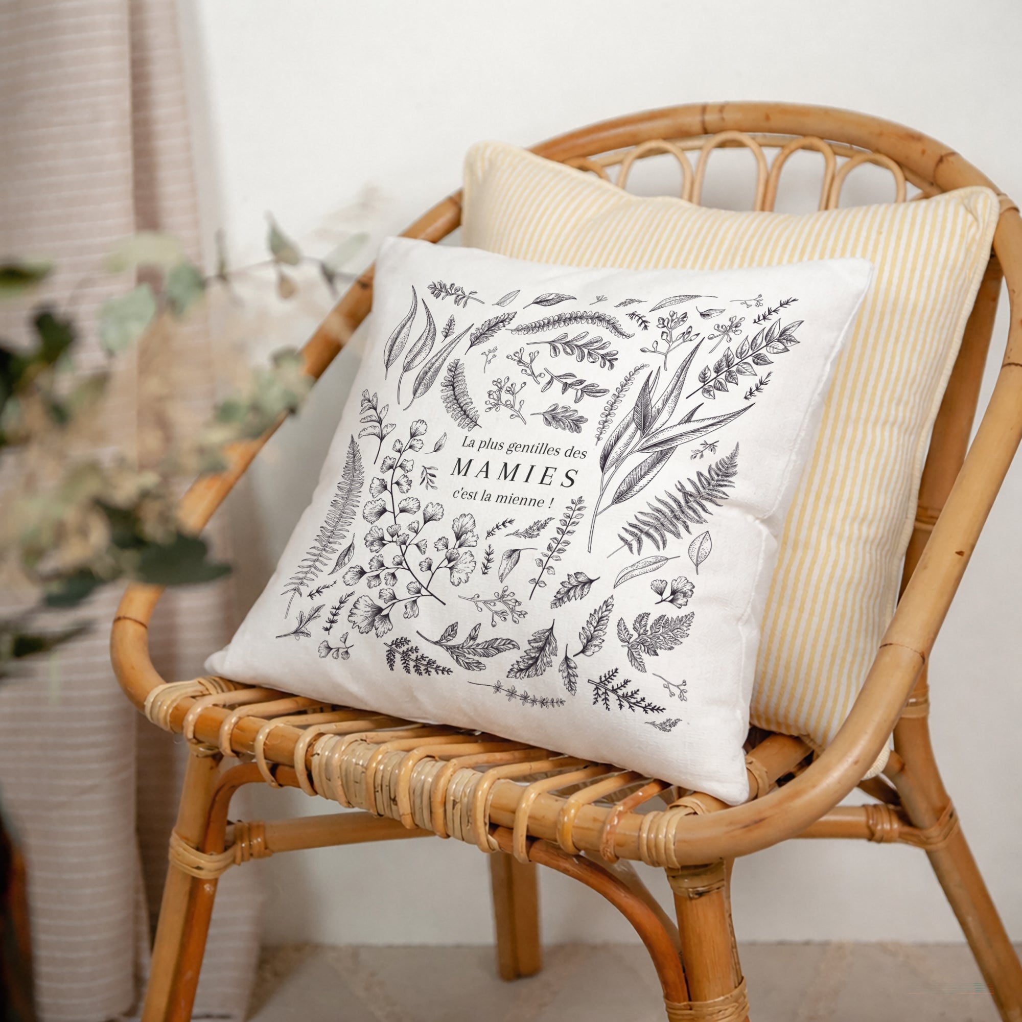 Coussin Beige naturel Herbier chouchou photo N° 2