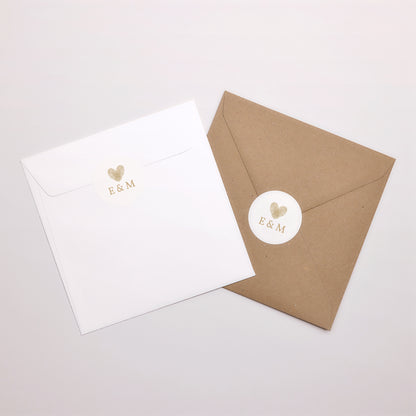 Sticker Mariage Rond Empeintes photo N° 3