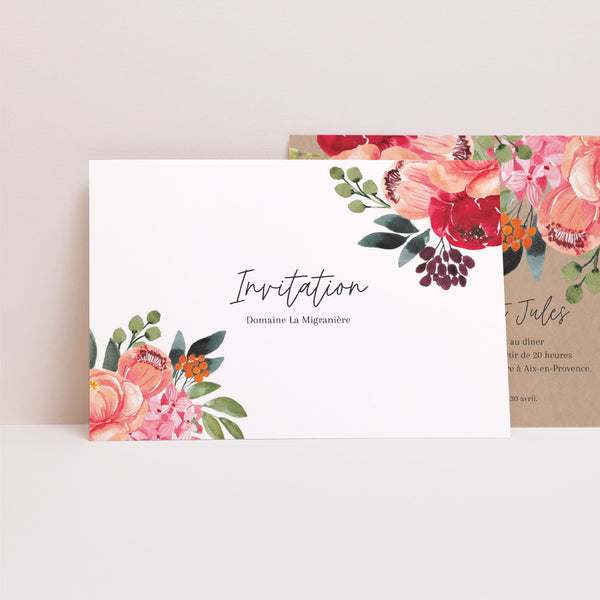 Invitations Mariage Paysage Pop's Flowers photo