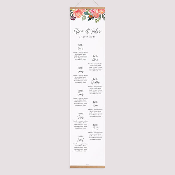 Plan de table Mariage Papier Pop's Flowers photo