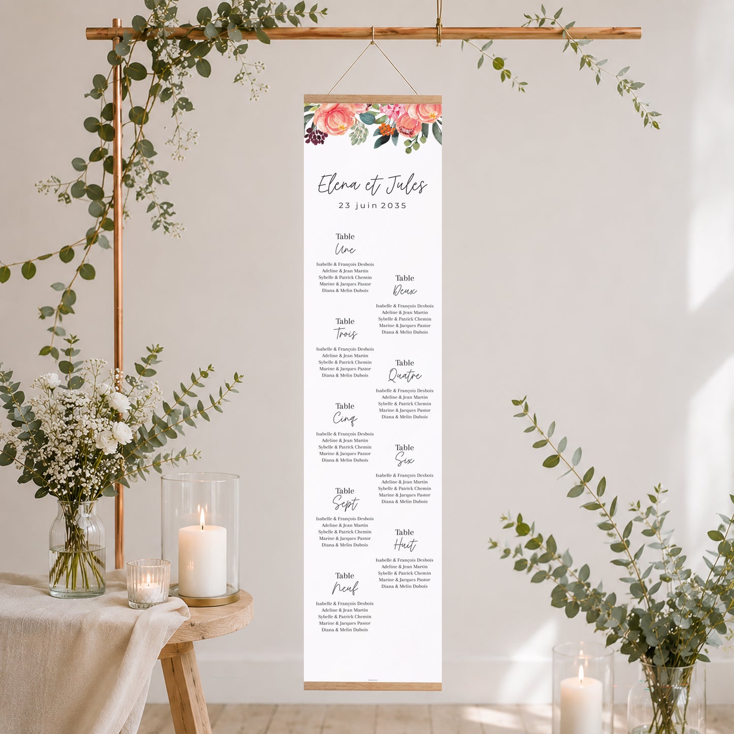 Plan de table Mariage Papier Pop's Flowers photo N° 2