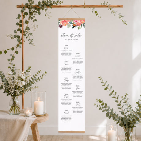 Plan de table Mariage Papier Pop's Flowers
