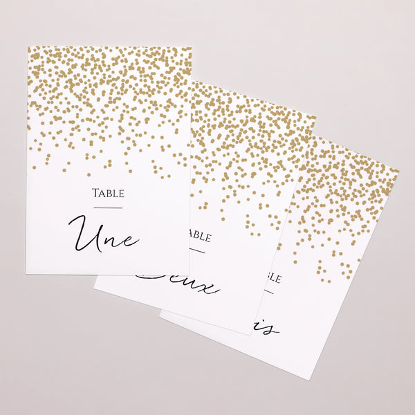 Marque table Mariage Rectangle Confettis photo