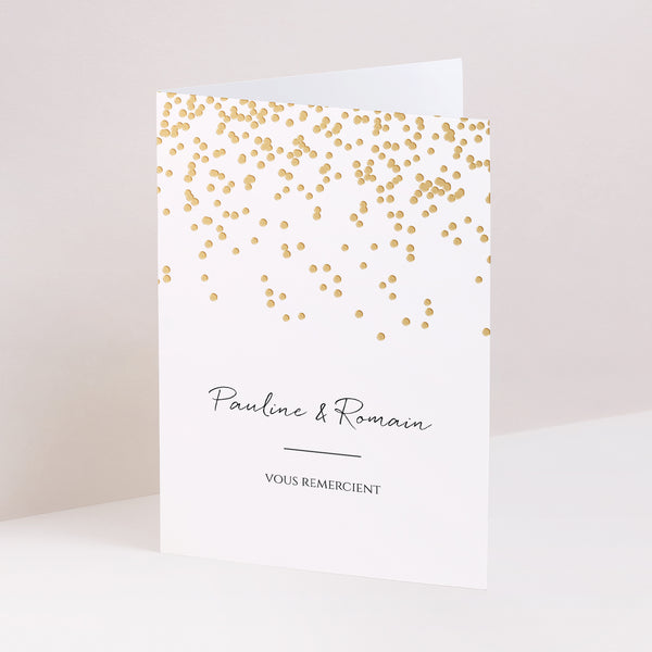 Remerciements Mariage Portrait double volet Confettis photo