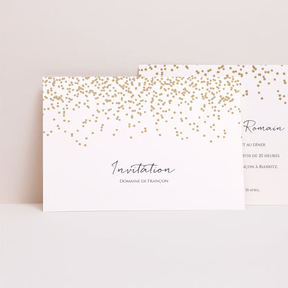 Invitations Mariage Paysage Confettis photo N° 1