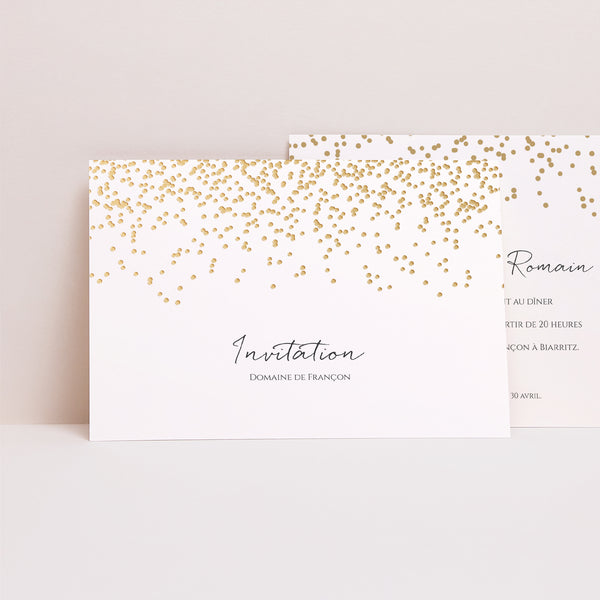 Invitations Mariage Paysage Confettis photo